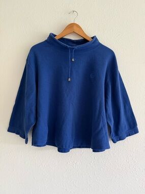 Royal Blue Pullover Cotton Sweatshirt